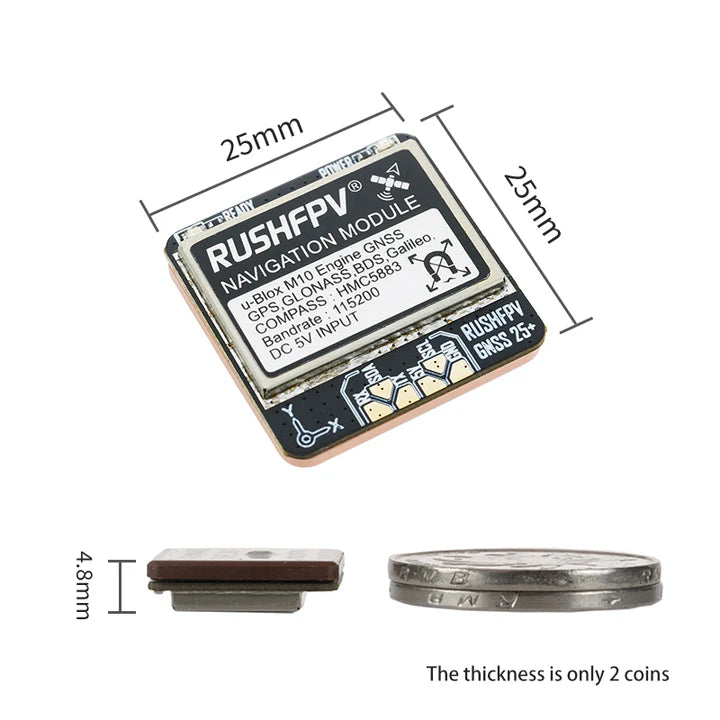 GPS модуль RushFPV GNSS PRO M10 з компасом HMC5883