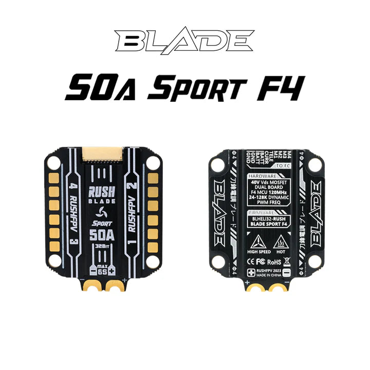 Регулятор швидкості RUSHFPV Rush Blade 50A Sport F4 BLHeli32 4-in-1 ESC
